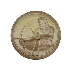 Vintage Frankoma Jonathan The Archer Plate 1975 Teen-Agers Of The Bible Series